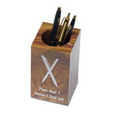 Blank Pencil/ Pen Holder (Swirl Amber Onyx Brown)